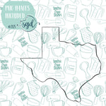 Texas State Cookie Cutter STL Files with PNG Images to Match - For 3D Printing and Edible Ink Printers