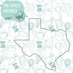 Texas State Cookie Cutter STL Files with PNG Images to Match - For 3D Printing and Edible Ink Printers