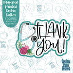 Thank You Nurses Appreciation Cookie Cutter with Matching PNG Images for Edible Ink Printers Including Eddie