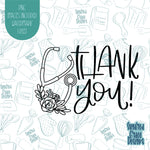 Thank You Nurses Appreciation Cookie Cutter with Matching PNG Images for Edible Ink Printers Including Eddie