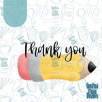 Thank You Pencil Teacher Appreciation Cookie Cutter STL Files for 3D Printing with Matching Printable PNG Images for Edible Ink Printers Including Eddie