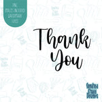 Thank you cookie cutter with png images for edible ink printers including Eddie