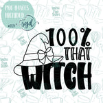 That Witch Pun Word Plaque Cookie Cutter STL Files with PNG Images to Match - For 3D Printing and Edible Ink Printers