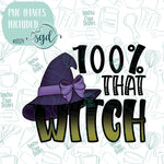 That Witch Pun Word Plaque Cookie Cutter STL Files with PNG Images to Match - For 3D Printing and Edible Ink Printers