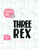 Three Rex PNG Image Set for Edible Ink Printers - Hand Drawn Editable Graphics