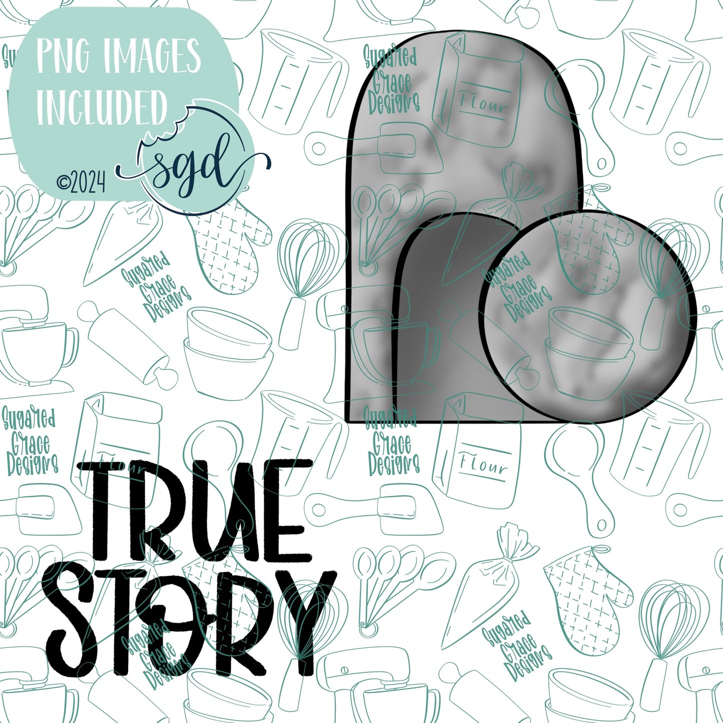 Easter True Story Tomb Cookie Cutter STL File Set of 2 with PNG Images to Match - For 3D Printing and Edible Ink Printers