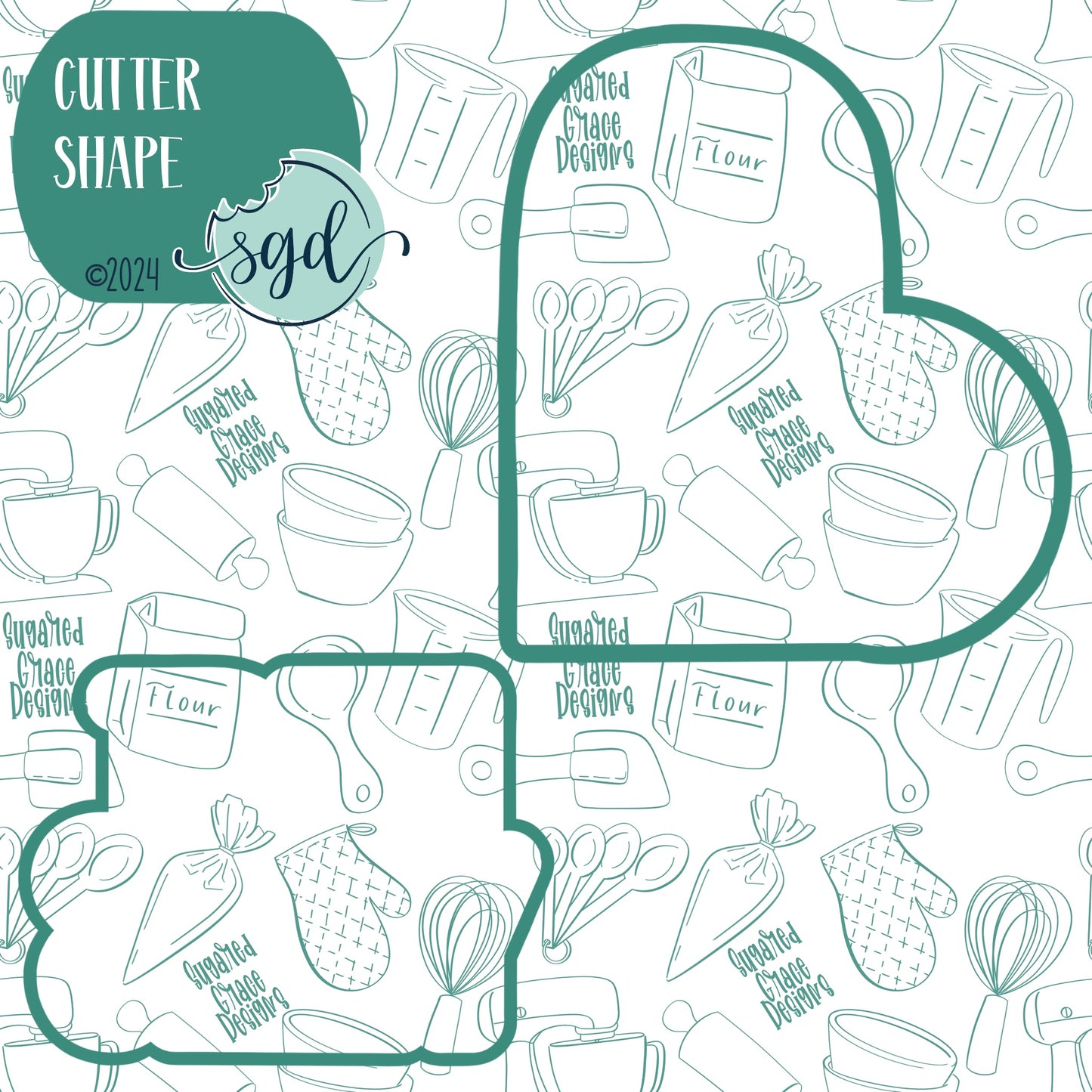 Easter True Story Plaque and Tomb Cookie Cutter Set of 2 with PNG Images to Match - Hand Drawn Graphics for Edible Ink Printers