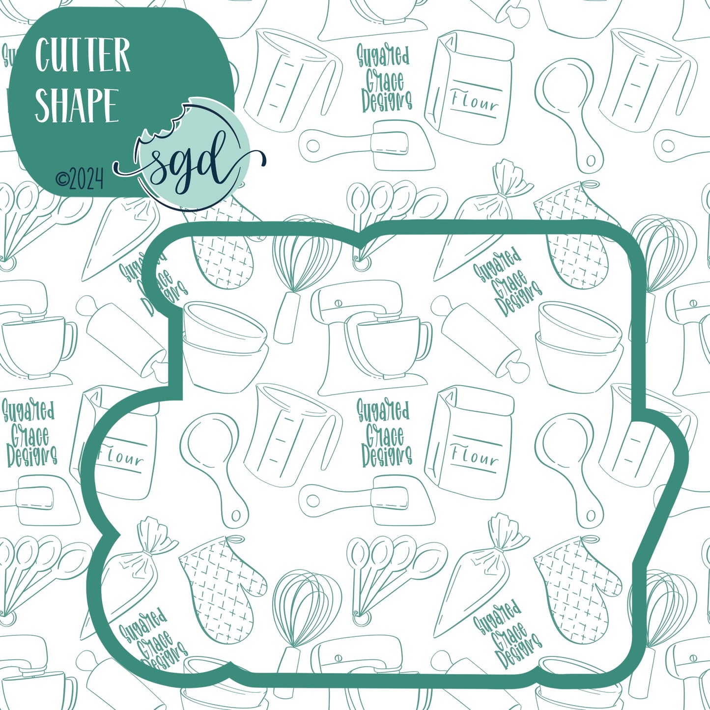 True Story Word Plaque Cookie Cutter with PNG Images to Match - Hand Drawn Graphics for Edible Ink Printers