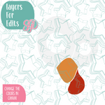 Turkey Eyes Cookie Cutter with PNG Images to Match - Hand Drawn Graphics for Edible Ink Printers