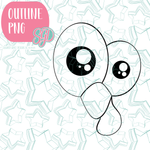 Turkey Eyes PNG Image Set for Edible Ink Printers - Hand Drawn Editable Graphics