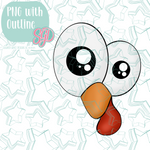 Turkey Eyes Cookie Cutter STL File with PNG Images to Match - For 3D Printing and Edible Ink Printers