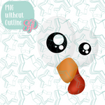 Turkey Eyes Cookie Cutter STL File with PNG Images to Match - For 3D Printing and Edible Ink Printers
