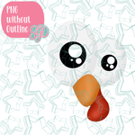 Turkey Eyes PNG Image Set for Edible Ink Printers - Hand Drawn Editable Graphics