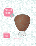 Turkey LegPNG Image Set for Edible Ink Printers - Hand Drawn Editable Graphics