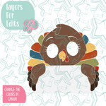 Turkey Plaque Cookie Cutter STL File with PNG Images to Match - For 3D Printing and Edible Ink Printers
