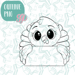 Turkey Plaque Cookie Cutter with PNG Images to Match - Hand Drawn Graphics for Edible Ink Printers