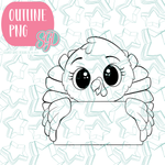 Turkey Plaque PNG Image Set for Edible Ink Printers - Hand Drawn Editable Graphics