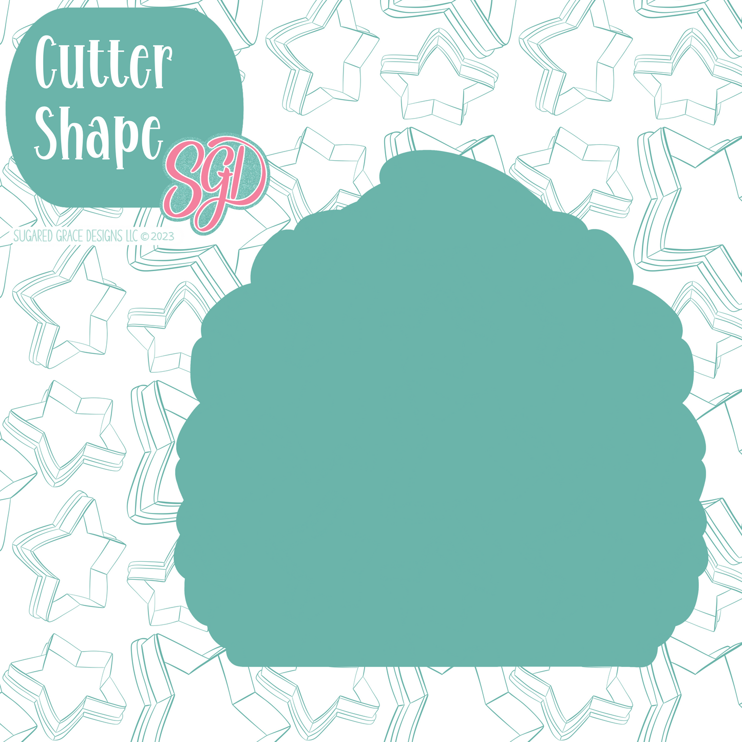 Turkey Plaque Cookie Cutter with PNG Images to Match - Hand Drawn Graphics for Edible Ink Printers
