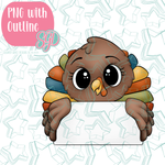 Turkey Plaque PNG Image Set for Edible Ink Printers - Hand Drawn Editable Graphics