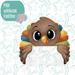 Turkey Plaque Cookie Cutter with PNG Images to Match - Hand Drawn Graphics for Edible Ink Printers