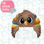 Turkey Plaque PNG Image Set for Edible Ink Printers - Hand Drawn Editable Graphics