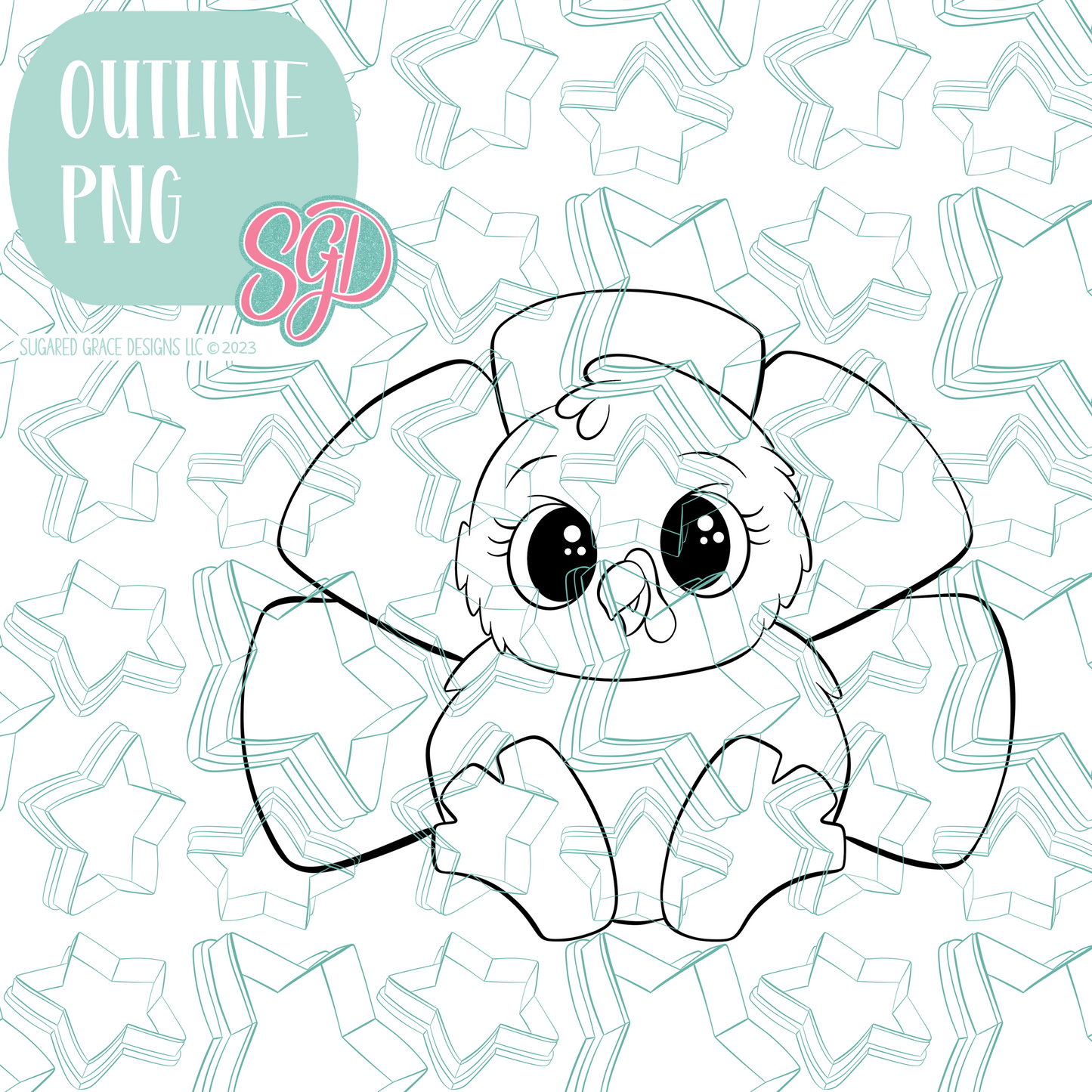 Chubby Turkey Cookie Cutter STL File with PNG Images to Match - For 3D Printing and Edible Ink Printers