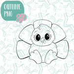 Chubby Turkey Cookie Cutter with PNG Images to Match - Hand Drawn Graphics for Edible Ink Printers