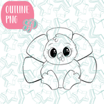 Chubby Turkey PNG Image Set for Edible Ink Printers - Hand Drawn Editable Graphics