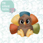 Chubby Turkey Cookie Cutter STL File with PNG Images to Match - For 3D Printing and Edible Ink Printers