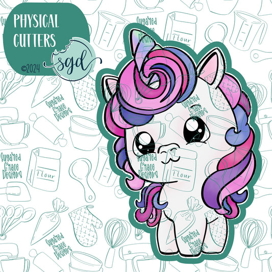 Unicorn Cookie Cutter with PNG Images to Match - Hand Drawn Graphics for Edible Ink Printers