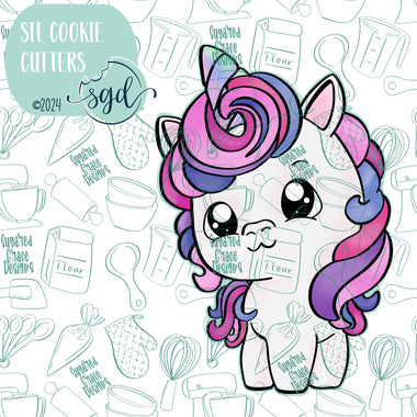 Magical Unicorn Cookie Cutter STL File  with PNG Images to Match - For 3D Printing and Edible Ink Printers
