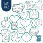 Valentines Day Advent Stamp and Cookie Cutter STL Set