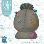 Voodoo Rag Doll Cookie Cutter STL Files for 3D Printing with Matching Printable PNG Images for Edible Ink Printers Including Eddie