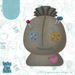 Voodoo Rag Doll Cookie Cutter STL Files for 3D Printing with Matching Printable PNG Images for Edible Ink Printers Including Eddie