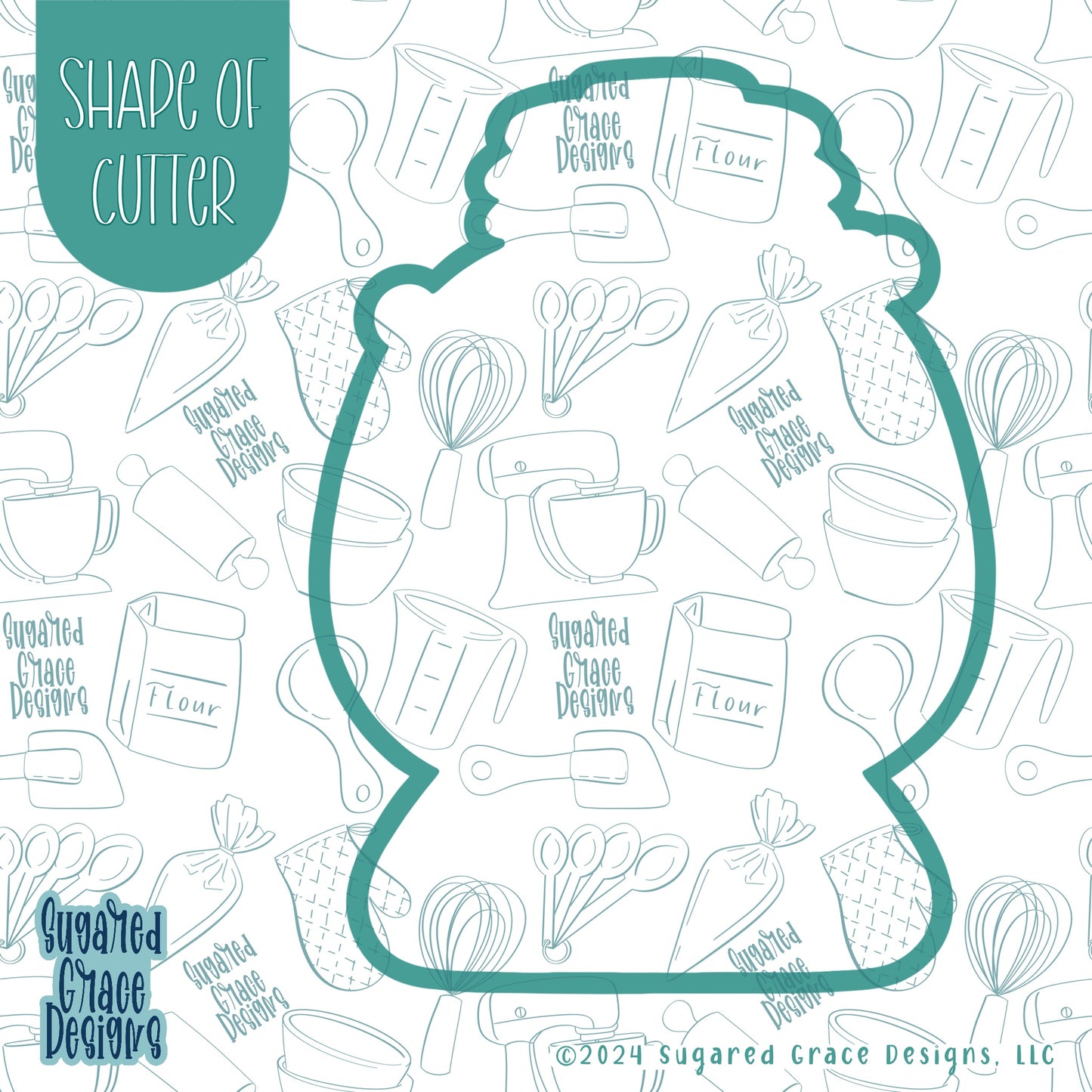 Voodoo Rag Doll Cookie Cutter with Matching Printable  PNG Images for Edible Ink Printers Including Eddie