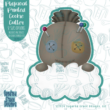 Voodoo Rag Doll Cookie Cutter with Matching Printable PNG Image for Edible Ink Printers Including Eddie