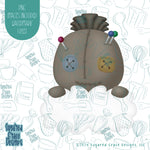 Voodoo Rag Doll Cookie Cutter with Matching Printable PNG Image for Edible Ink Printers Including Eddie