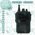 Walkie Talkie Cookie Cutter STL File with PNG Images to Match - For 3D Printing and Edible Ink Printers