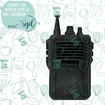 Walkie Talkie Cookie Cutter STL File with PNG Images to Match - For 3D Printing and Edible Ink Printers
