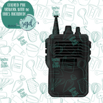 Walkie Talkie Cookie Cutter with PNG Images to Match - Hand Drawn Graphics for Edible Ink Printers