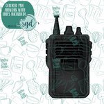 Walkie Talkie Cookie Cutter with PNG Images to Match - Hand Drawn Graphics for Edible Ink Printers