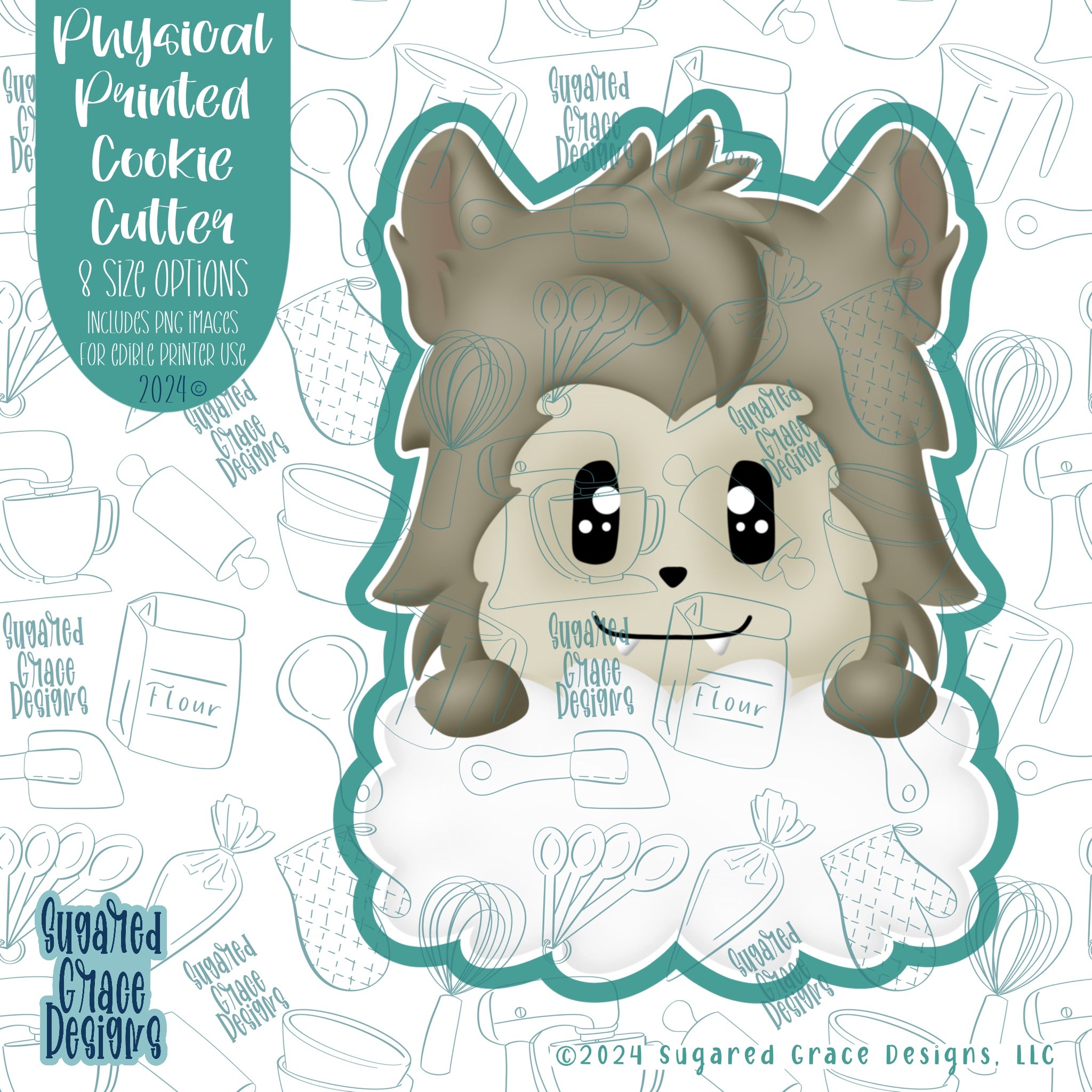 Edible Lycan Werewolf Cooke Cutter with Matching Printable PNG Images for Edible In ...
