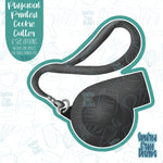 Referee Whistle Cookie Cutter with Matching PNG Images for Edible Ink Printers Including Eddie