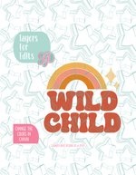 Wild Child Plaque Cookie Cutter STL and PNG set
