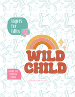 Wild Child Plaque Cookie Cutter with matching PNG