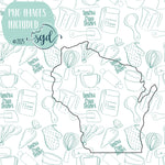 Wisconsin State Cookie Cutter STL Files with PNG Images to Match - For 3D Printing and Edible Ink Printers