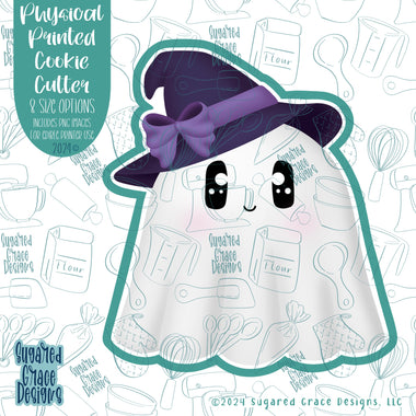 Halloween Witch Ghost Cookie Cutter with Matching Printable PNG Images for Edible Ink Printers Including Eddie