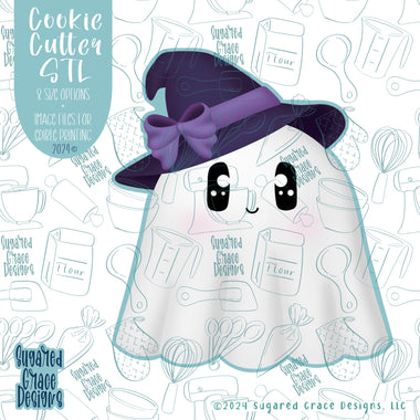 Witch Ghost Cookie Cutter STL Files for 3D printing with Matching printable PNG Images for Edible Ink Printers Including Eddie