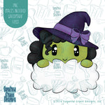 Witch Plaque Cookie Cutter with Matching Printable PNG Images for Edible Ink Printers Including Eddie