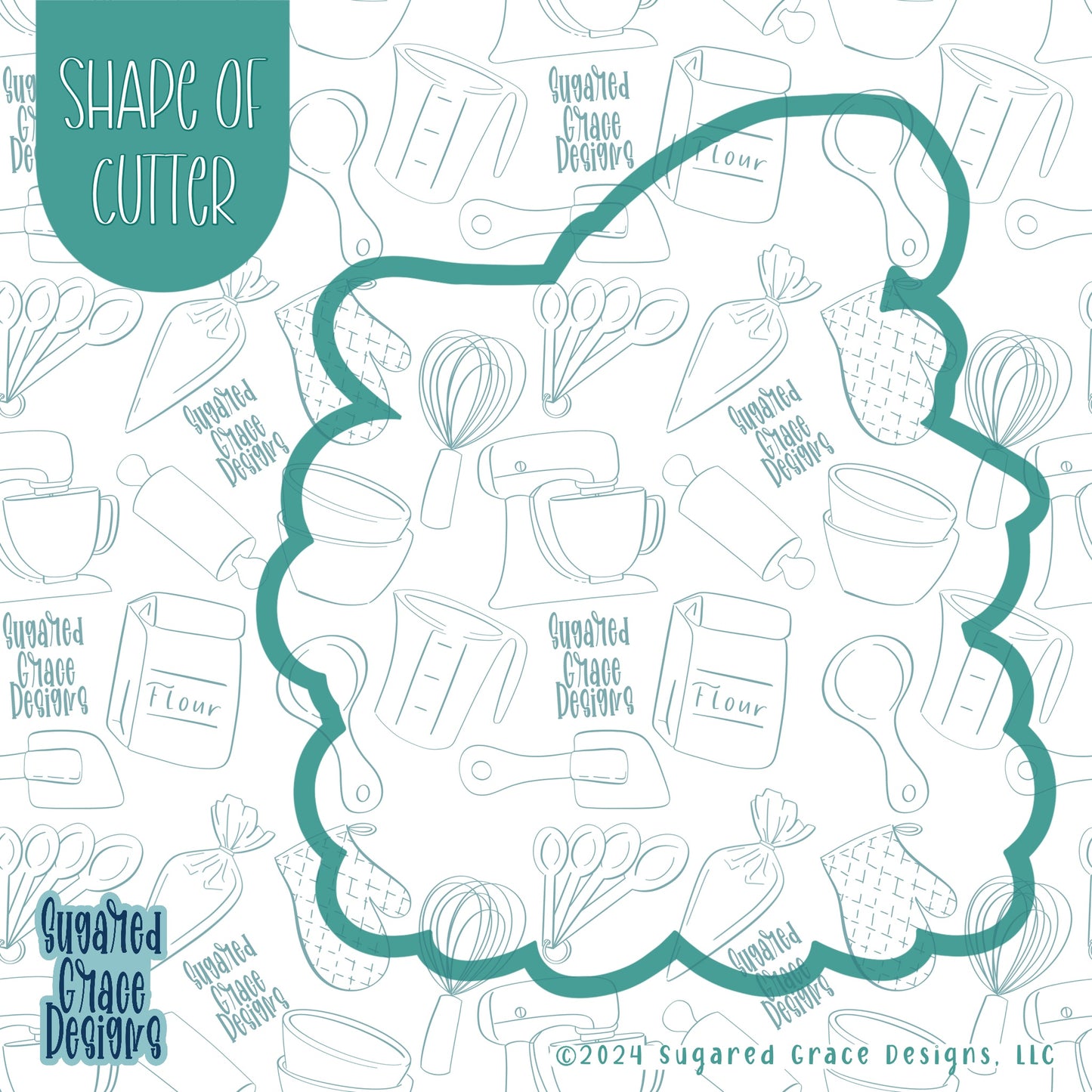 Witch Plaque Cookie Cutter with Matching Printable PNG Images for Edible Ink Printers Including Eddie